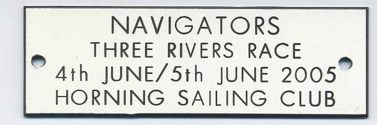 3 Rivers Race 2005 Finishers Plaque