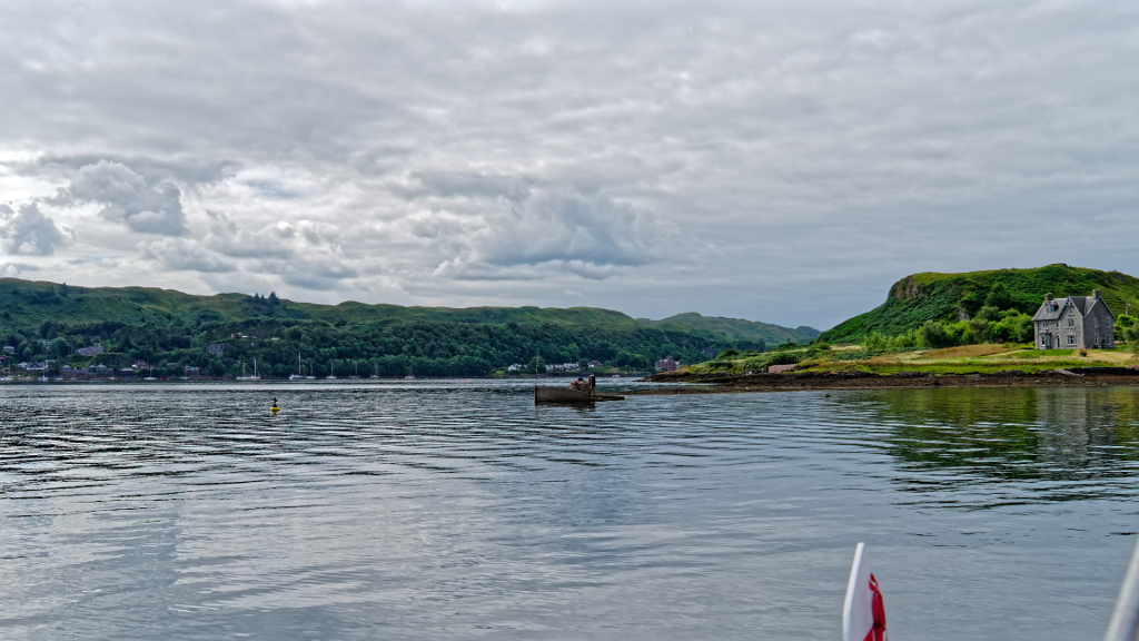 View from cockpit in Kerrera Marina - Oban