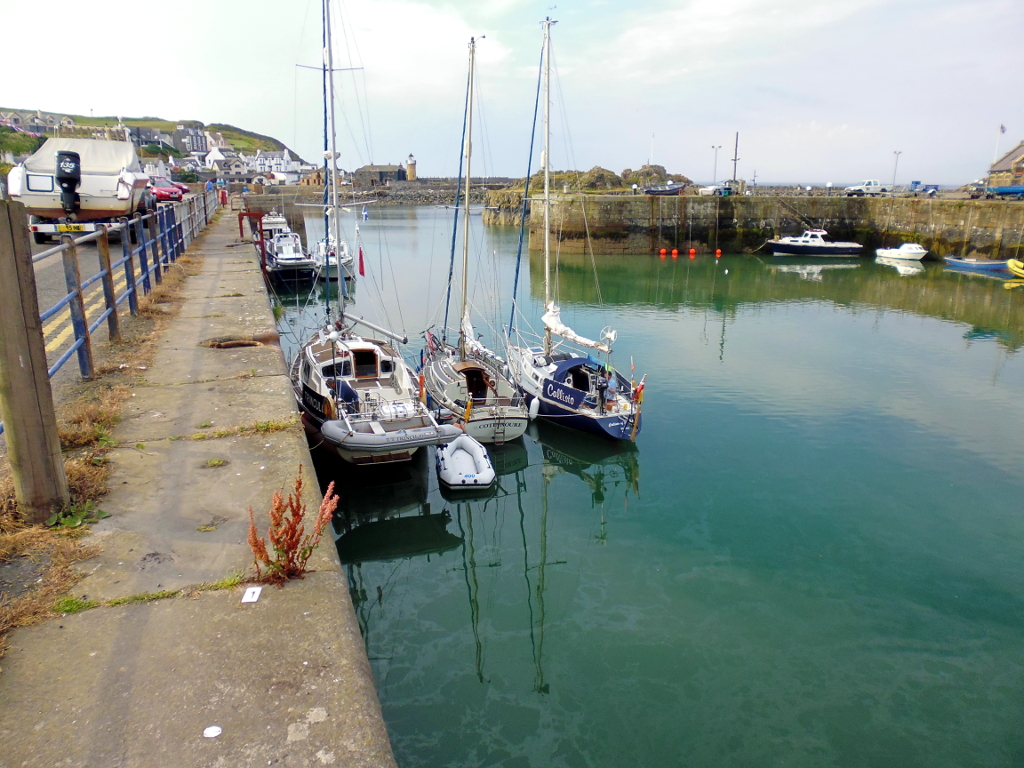 Rafted up in Portpatrick.  Our last port of call in Scotland before heading for Ireland