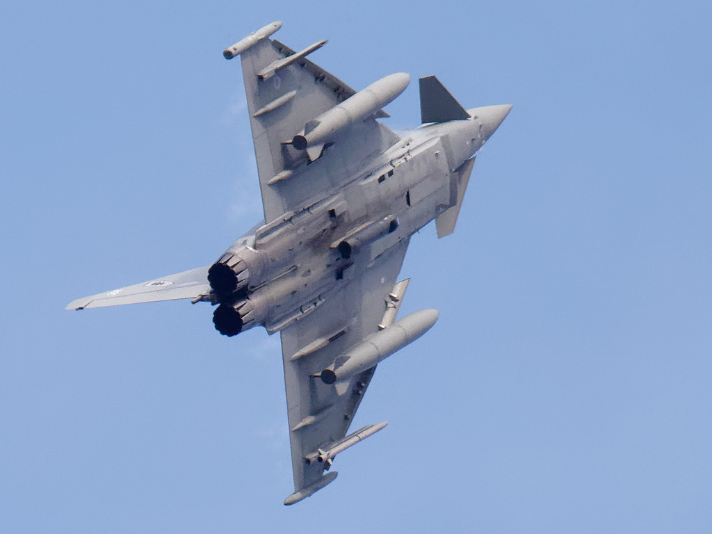 RAF Typhoon Jet low over Norfolk