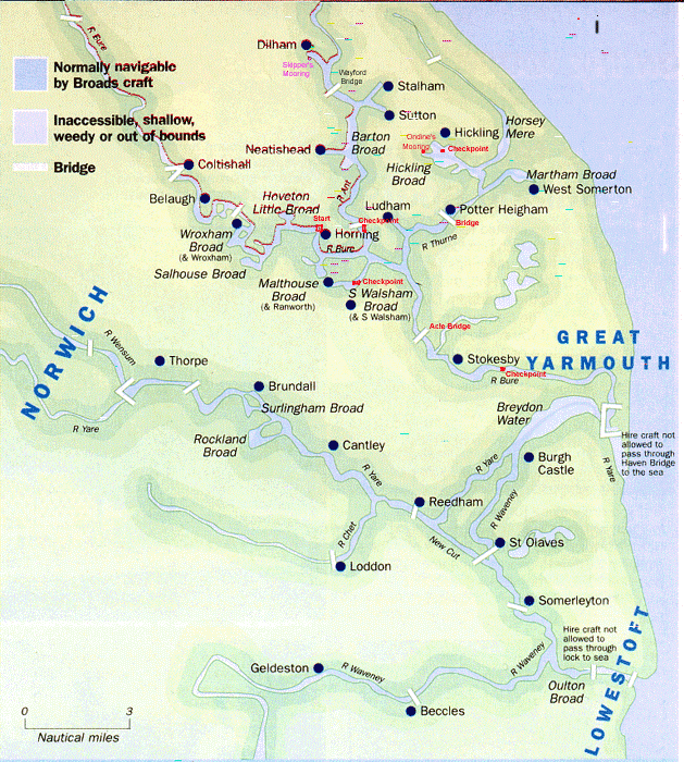 High Level Broads Map